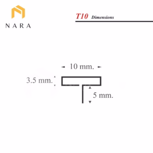 stainless-dimension-T-trim-10x8mm