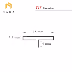 stainless-dimension-T-trim-15x8mm