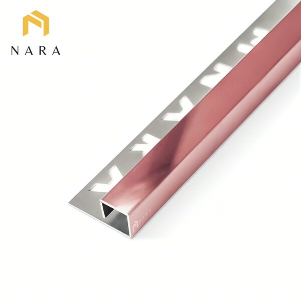 คิ้วกระเบื้องสแตนเลส 15 มม. สีพิงค์โกลด์