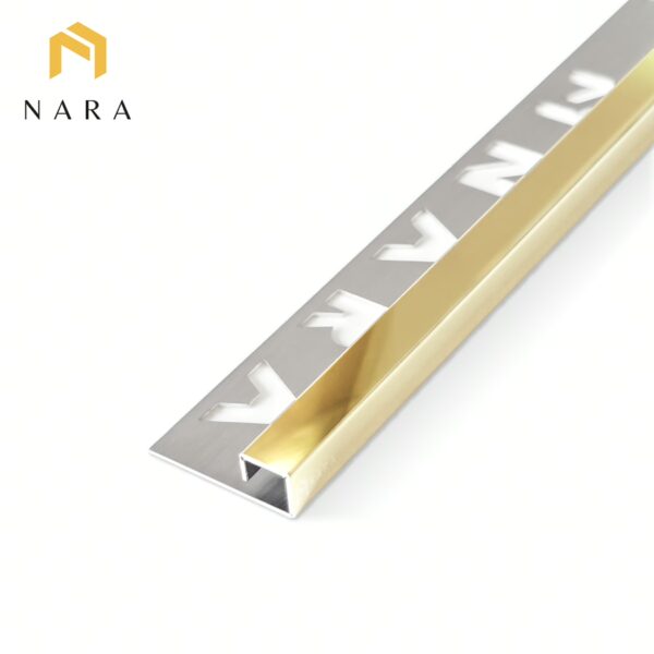 คิ้วกระเบื้องสแตนเลส 10 มม. สีไวท์โกลด์