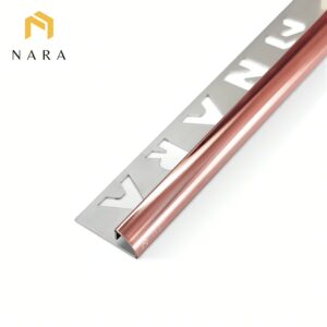 คิ้วกระเบื้องสแตนเลสขอบโค้ง สีเวลเว็ทโกลด์ 10 มม.
