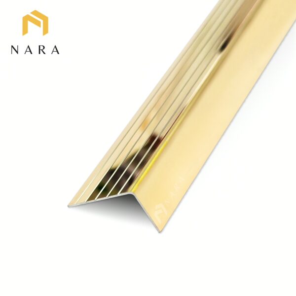 จมูกสแตนเลสแบบฉาก สีแชมเปญโกลด์ ผิวเงา 40 มม.