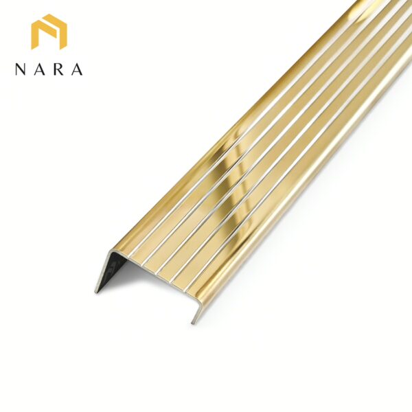 จมูกสแตนเลสแบบตัวยู สีแชมเปญโกลด์ ผิวเงา 30 มม.