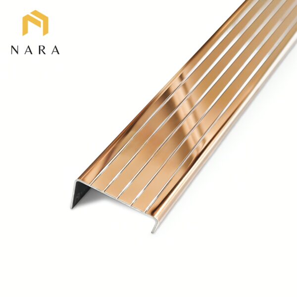จมูกสแตนเลสแบบตัวยู สีโรสโกลด์ ผิวเงา 40 มม.