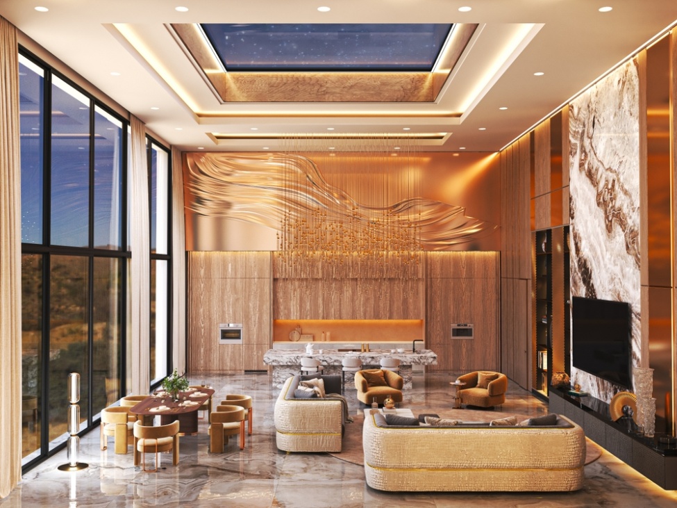 กรุยเชิงสแตนเลสสีทอง ยกระดับความหรูหราให้ผนังและพื้นที่