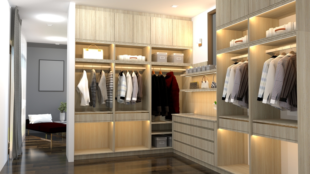 การออกแบบ Walk-in Closet รูปตัวแอล ใช้พื้นที่ได้อย่างคุ้มค่า