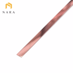 เส้นสแตนเลส 10 มิล สีเวลเว็ทโกลด์ ผิวเงา