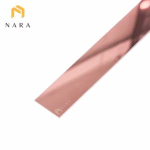 เส้นสแตนเลส 30 มิล สีเวลเว็ทโกลด์ ผิวเงา